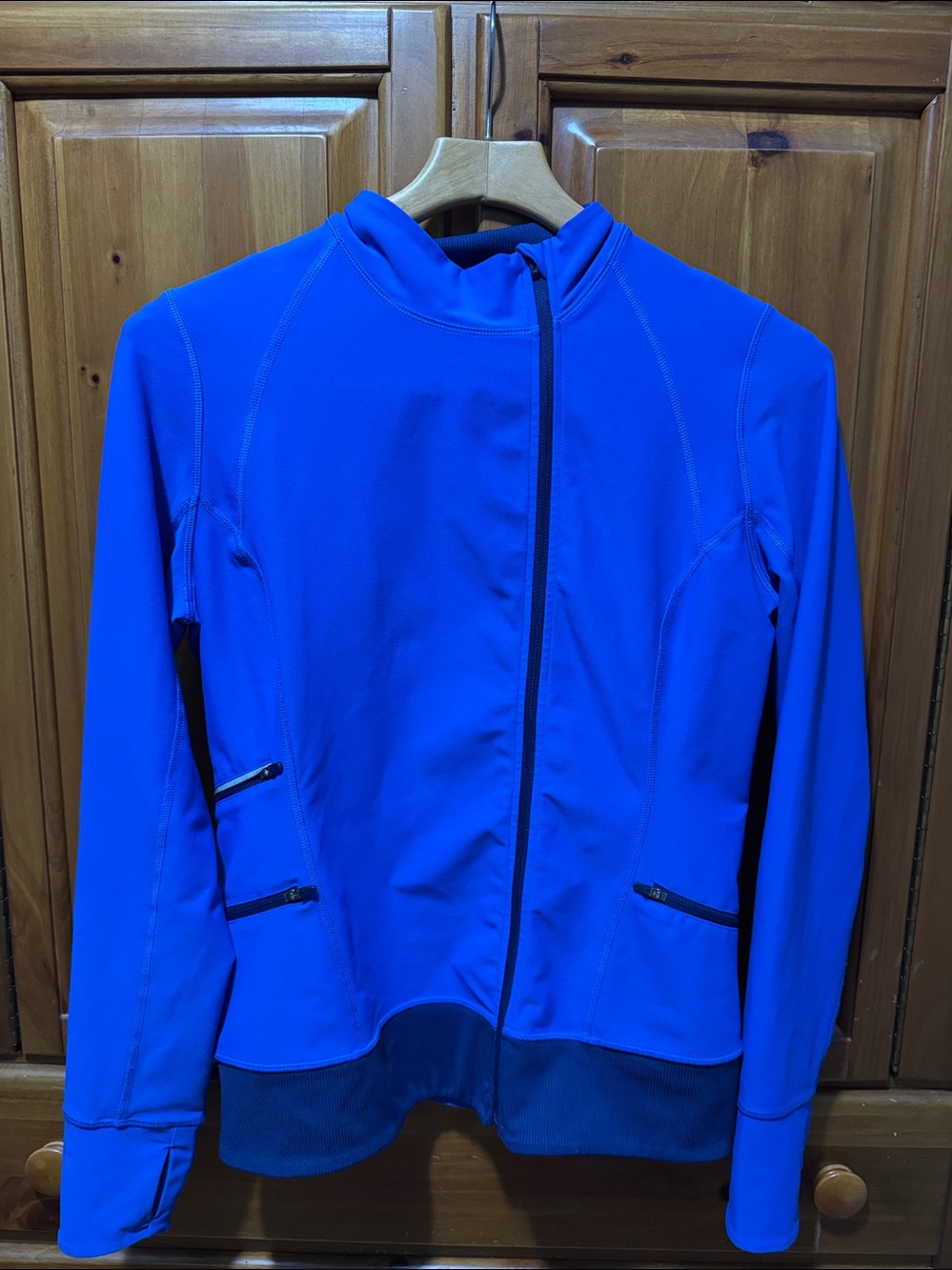 Lucy Activewear Electric Blue Jacket with Navy Trim